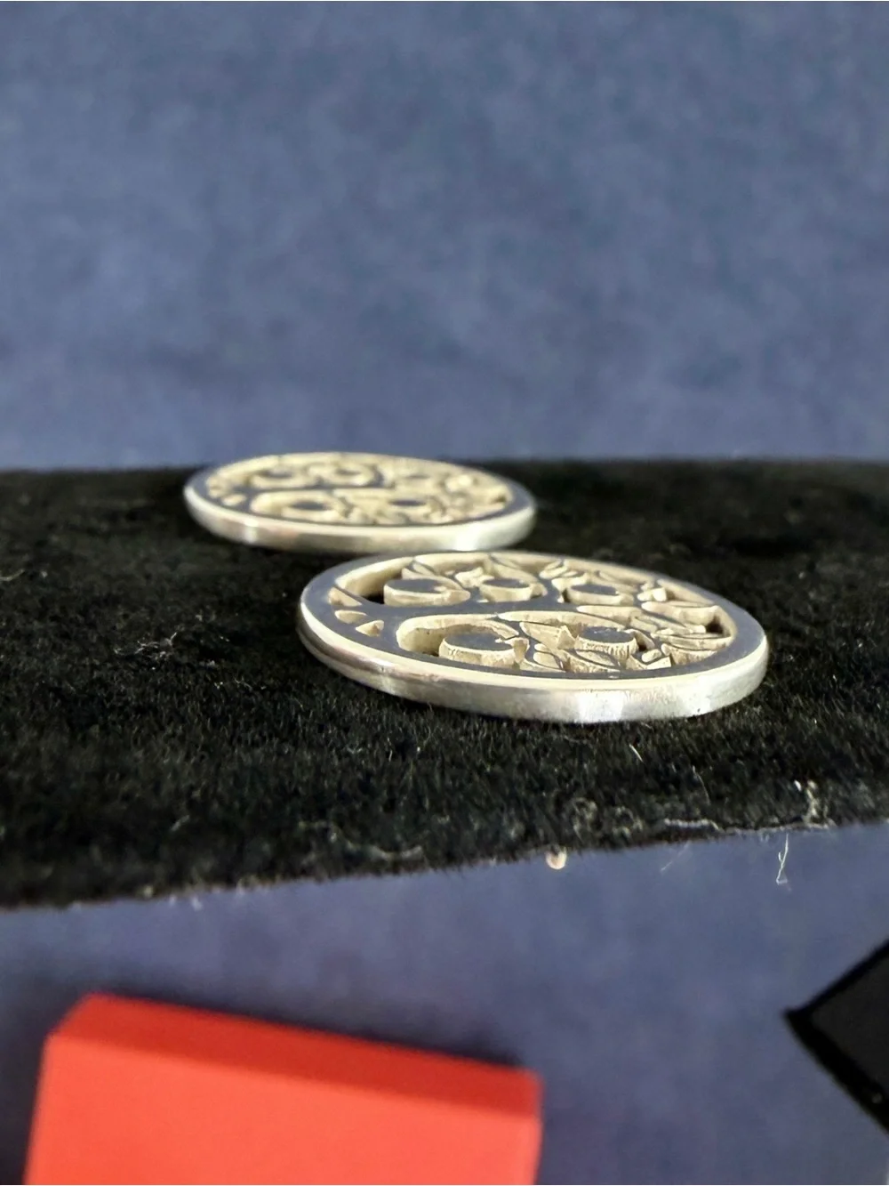 JAMES AVERY Sterling Silver Tree Of Life Circle Stud Post Earrings; RETIRED